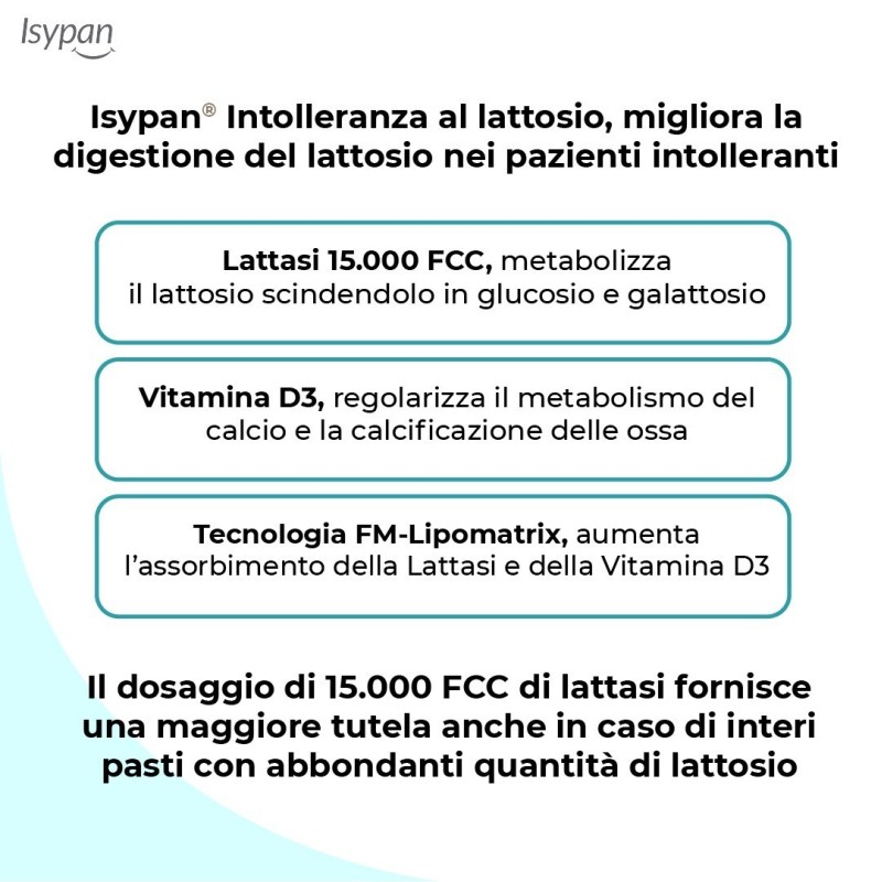 Isypan intolleranza lattosio 30 compresse