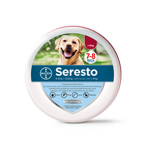 Seresto 4,50 g + 2,03 g, collare per cani 8 kg