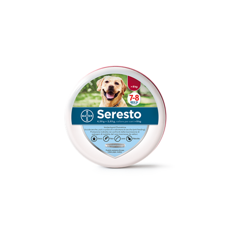 Seresto 4,50 g + 2,03 g, collare per cani 8 kg