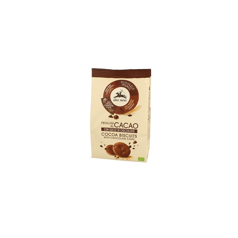 Frollino al cacao con gocce di cioccolato bio 250 g Frollino al cacao con gocce di cioccolato bio 250 g