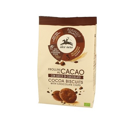Frollino al cacao con gocce di cioccolato bio 250 g Frollino al cacao con gocce di cioccolato bio 250 g
