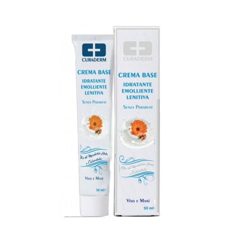 Curaderm crema base mandorle e calendula 50 ml