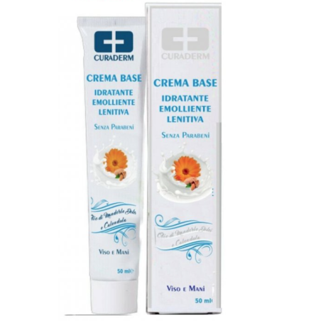 Curaderm crema base mandorle e calendula 50 ml