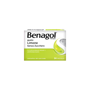 Benagol 24 pastiglie 0,6 mg + 1,2 mg limone senza zucchero