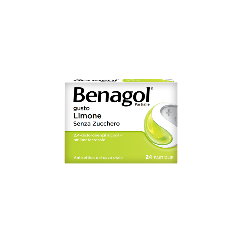 Benagol 24 pastiglie 0,6 mg + 1,2 mg limone senza zucchero