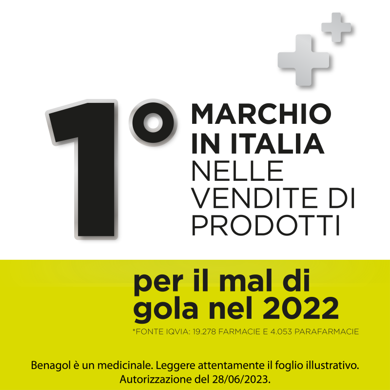 Benagol 24 pastiglie 0,6 mg + 1,2 mg limone senza zucchero