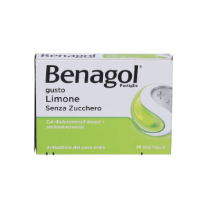 Benagol 24 pastiglie 0,6 mg + 1,2 mg limone senza zucchero