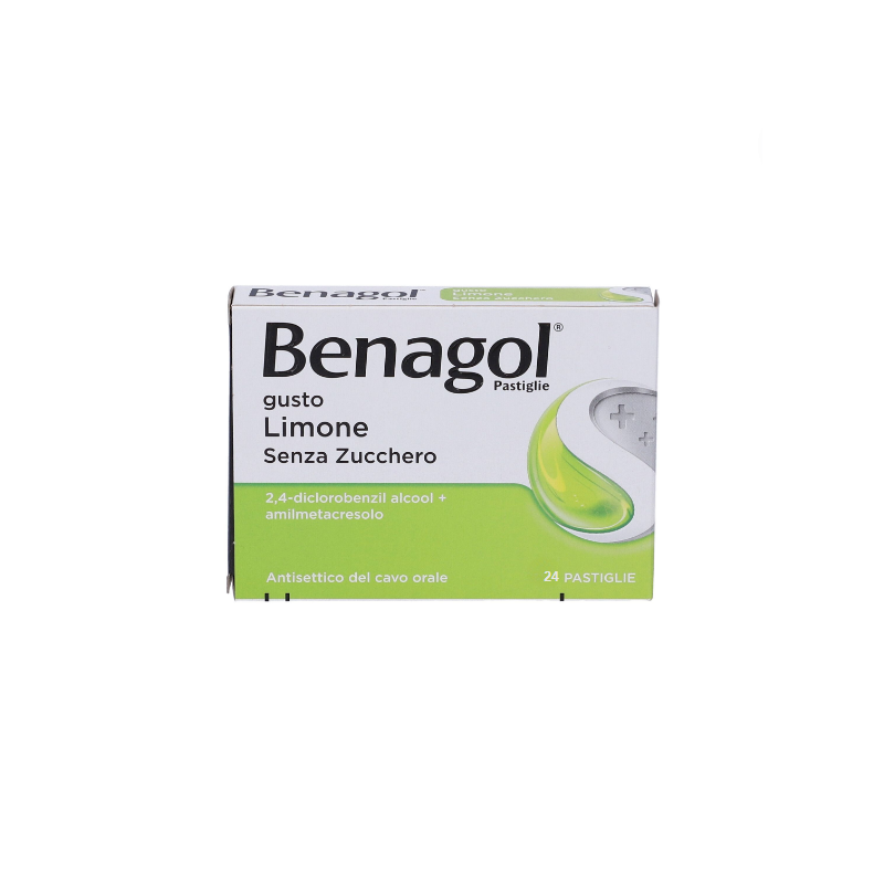 Benagol 24 pastiglie 0,6 mg + 1,2 mg limone senza zucchero