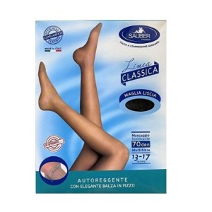 Sauber classico autoreggente maglia liscia 70 camel 4