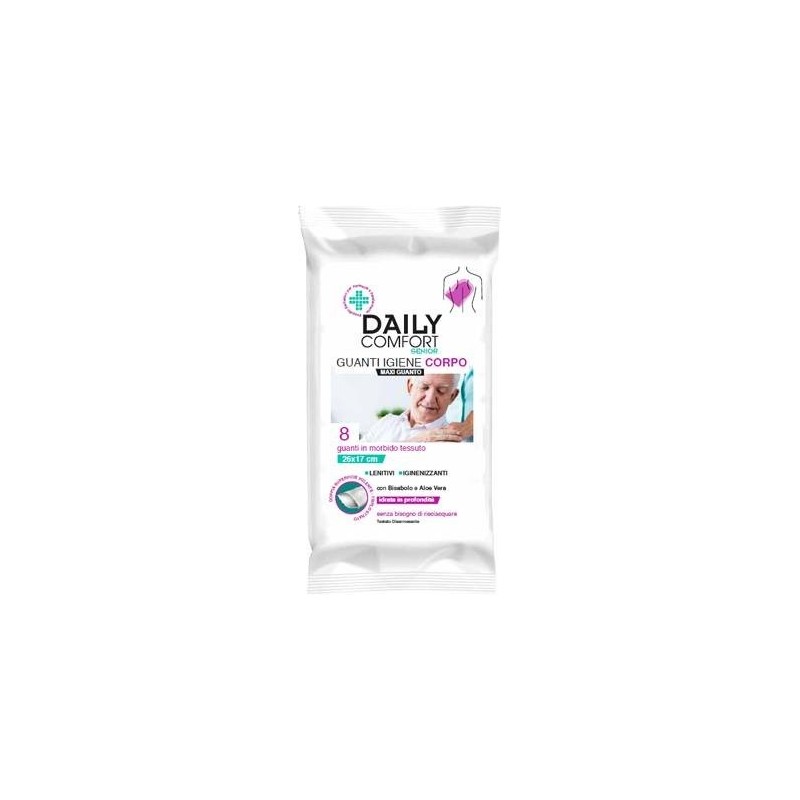 Daily comfort senior guanto detergente 8 pezzi