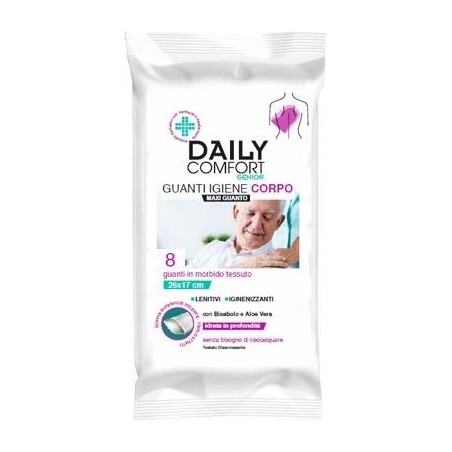 Daily comfort senior guanto detergente 8 pezzi