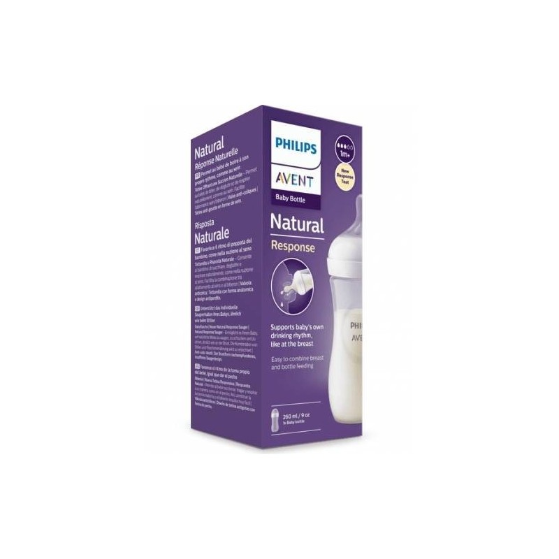 Avent biberon natural response da 260ml tettarella flusso 3