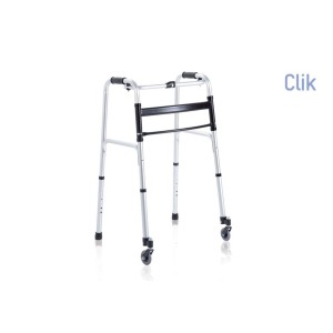 Deambulatore pieghevole regolabile con 2ruote mopedia