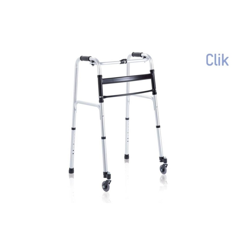 Deambulatore pieghevole regolabile con 2ruote mopedia