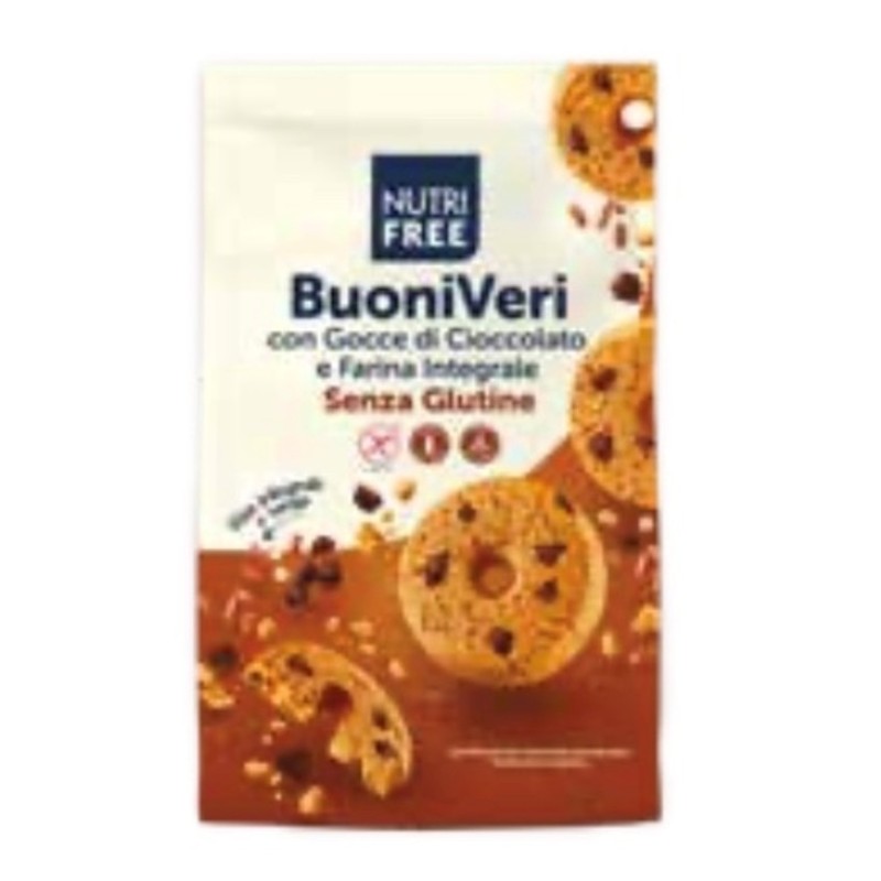 Nutrifree buoni veri con gocce di cioccolato 250 g