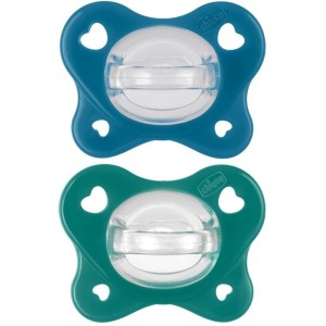 Chicco dual soft succhietto azzurro 16-36 mesi 2 pezzi