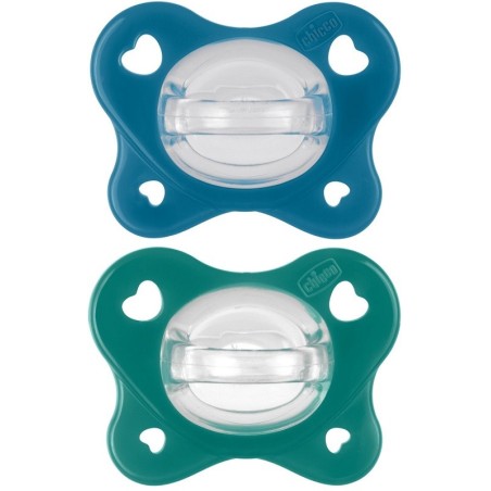 Chicco dual soft succhietto azzurro 16-36 mesi 2 pezzi