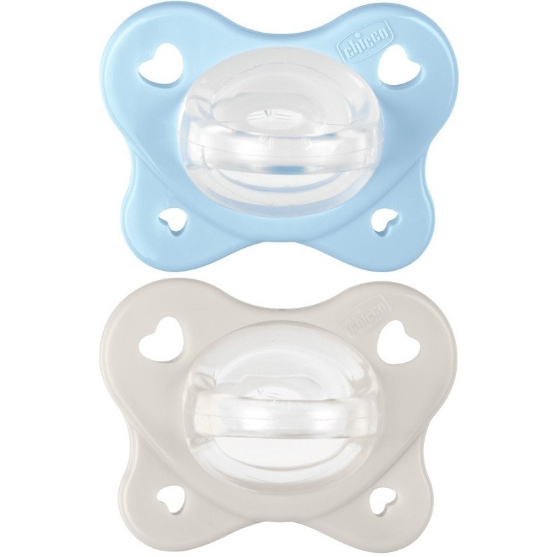 Chicco dual soft succhietto azzurro 2-6 mesi 2 pezzi