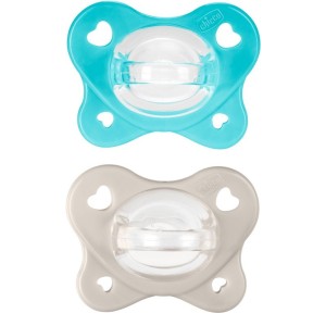 Chicco dual soft succhietto azzurro 6-16 mesi 2 pezzi
