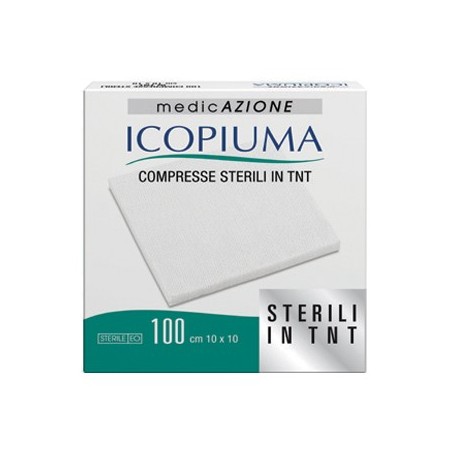 Garza compressa in tessuto non tessuto icopiuma adesiva 10x10 cm 100 pezzi