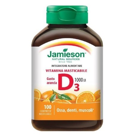 Jamieson vitamina d masticabile arancia 100 compresse Jamieson vitamina d masticabile arancia 100 compresse