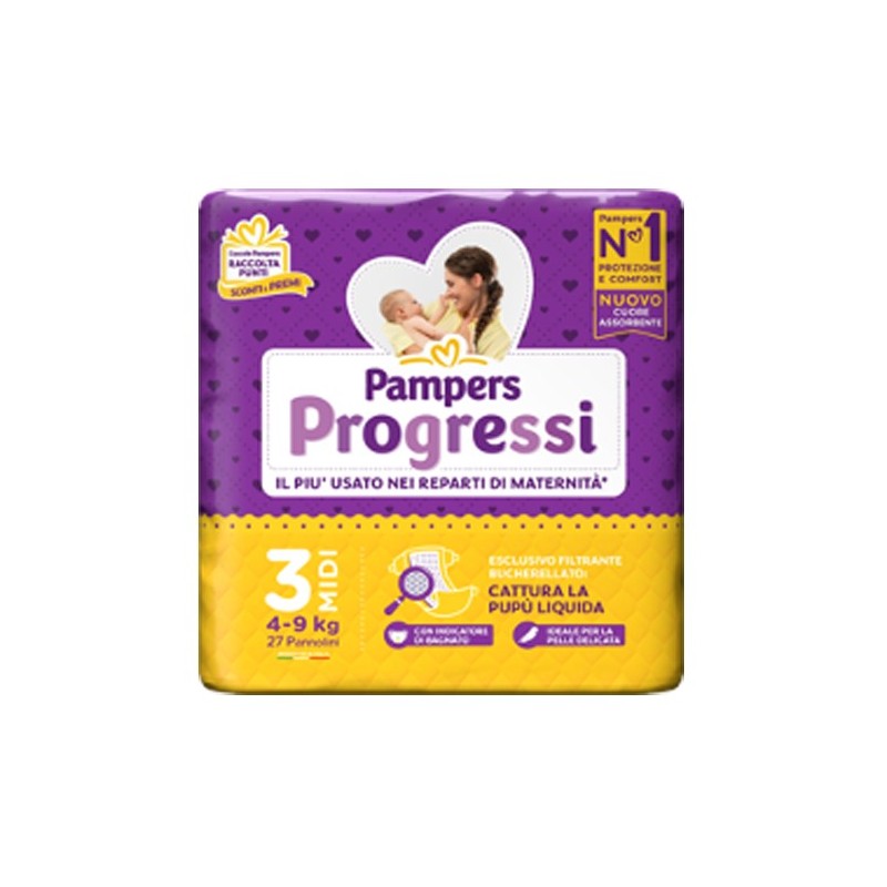Pampers progressi midi 27 pezzi
