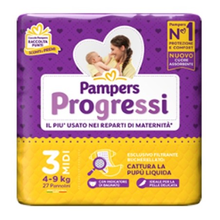 Pampers progressi midi 27 pezzi