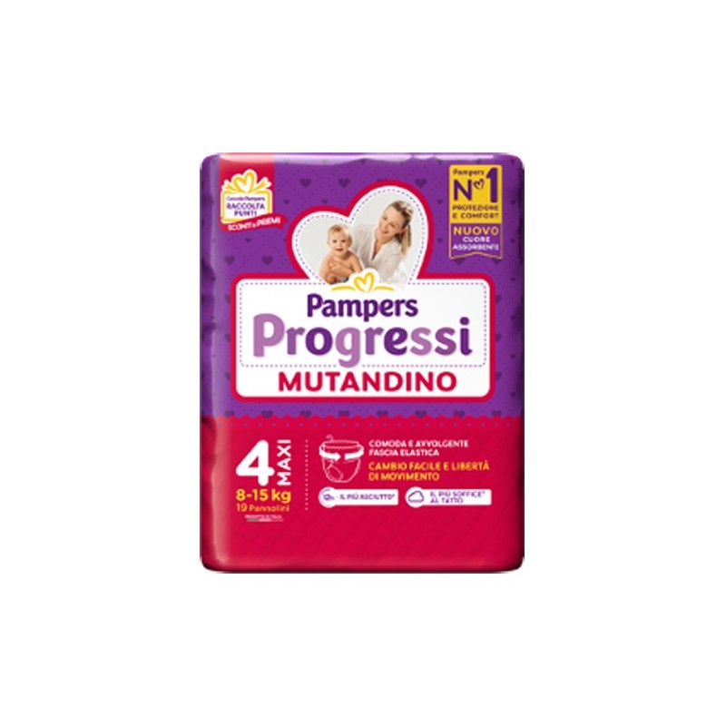 Pampers progressi mutandina maxi 19 pezzi