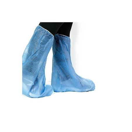 Copricalzare monouso impermeabile 38 x 47 azzurro tessuto inaccoppiato polipropilene + polietilene 100 pezzi