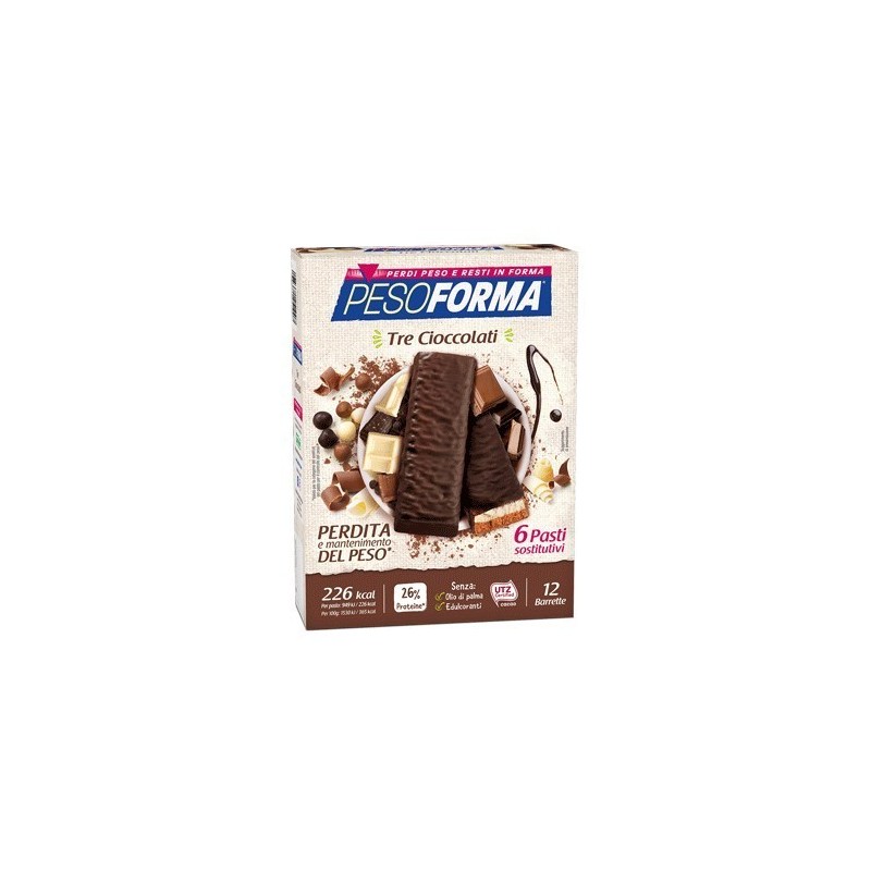 Pesoforma barr 3 cioccolati 372 g