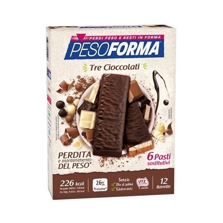 Pesoforma barr 3 cioccolati 372 g