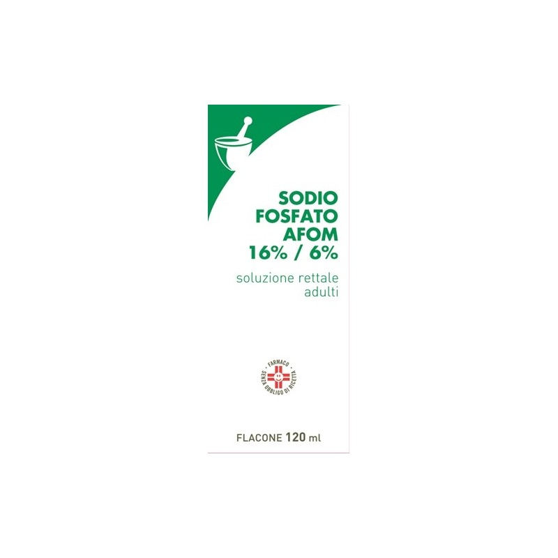 Sodio fosfato afom 1 flacone 120 ml 16% + 6% soluz rett con cannula preinserita