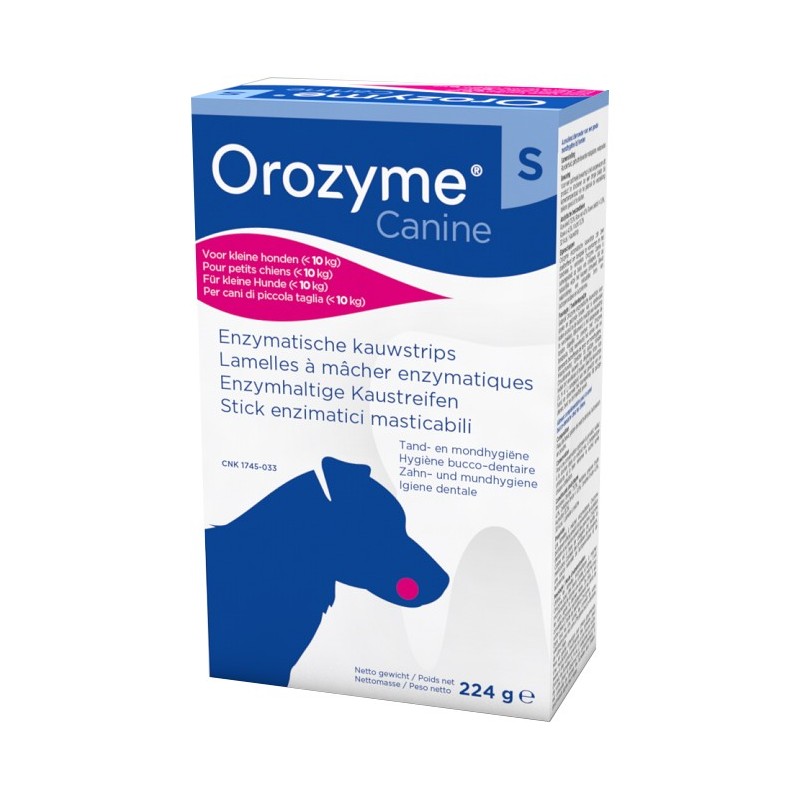 Orozyme canine strisce enzimatiche masticabili per cani di taglia piccola