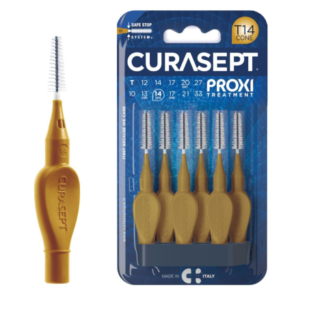 Curasept proxi t14 ocra/dark gold 6 pezzi