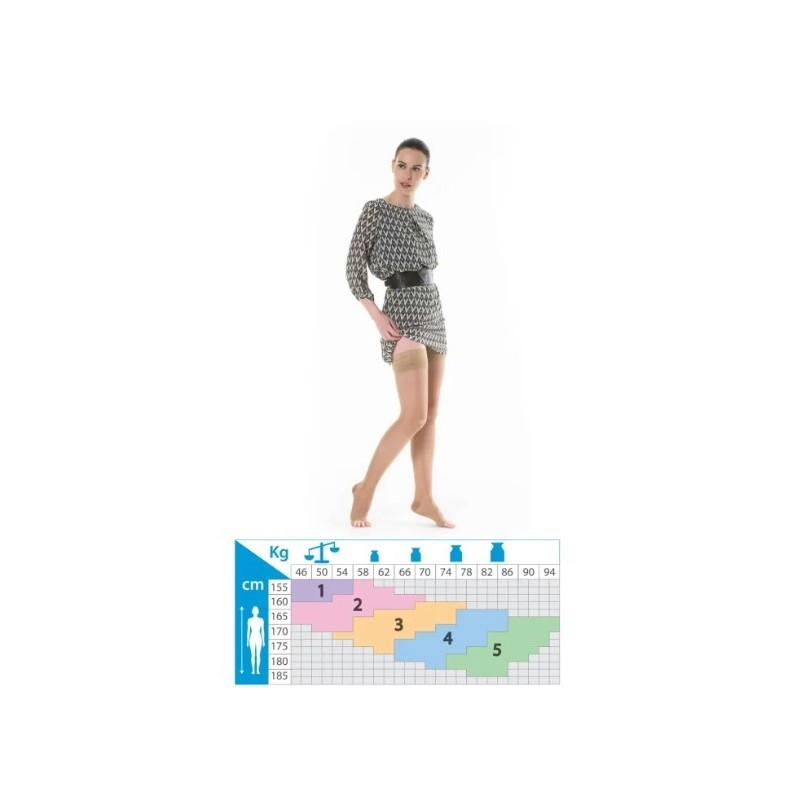 Kamila calza autoreggente up easy 140 denari punta aperta nero 5