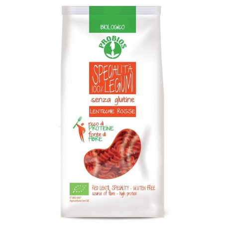 Specialita' 100% legumi fusilli lenticchie rosse 250 g