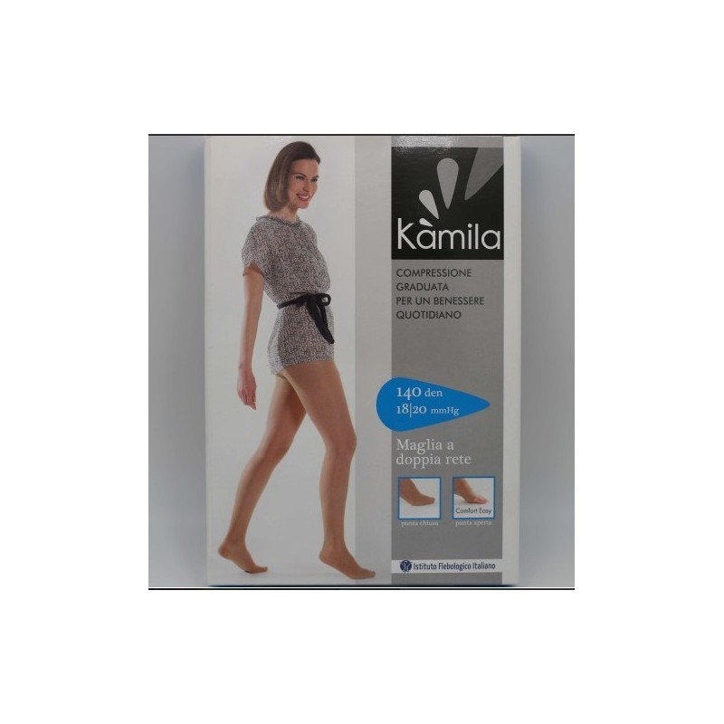 Kamila comfort 140 denari collant maglia rete playa 4 18/20mmhg