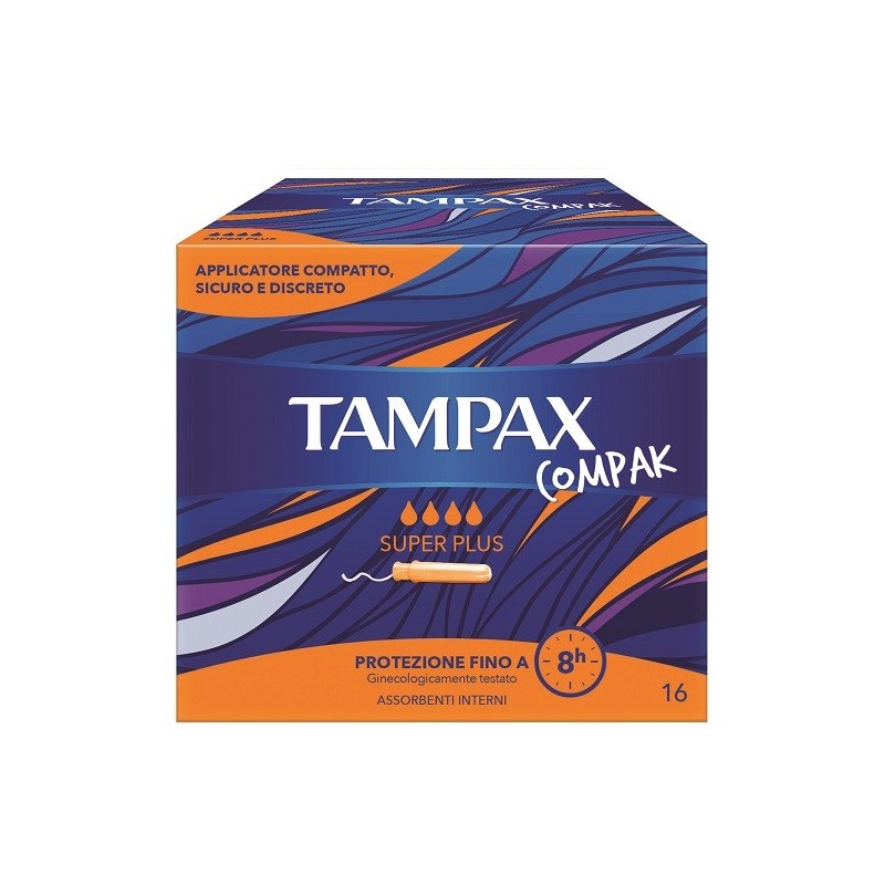 Tampax compak assorbente interno super plus 16 pezzi