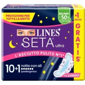 Lines seta ultra assorbenti notte cp 10+1 pezzi
