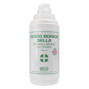 Acido borico sella soluz u.e. 500 ml 3%