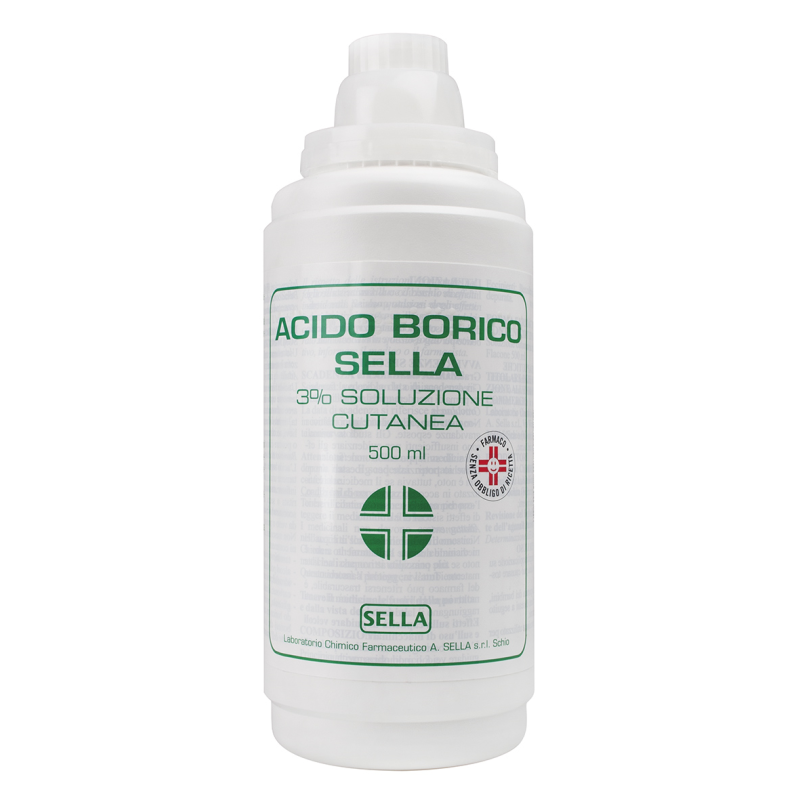 Acido borico sella soluz u.e. 500 ml 3%