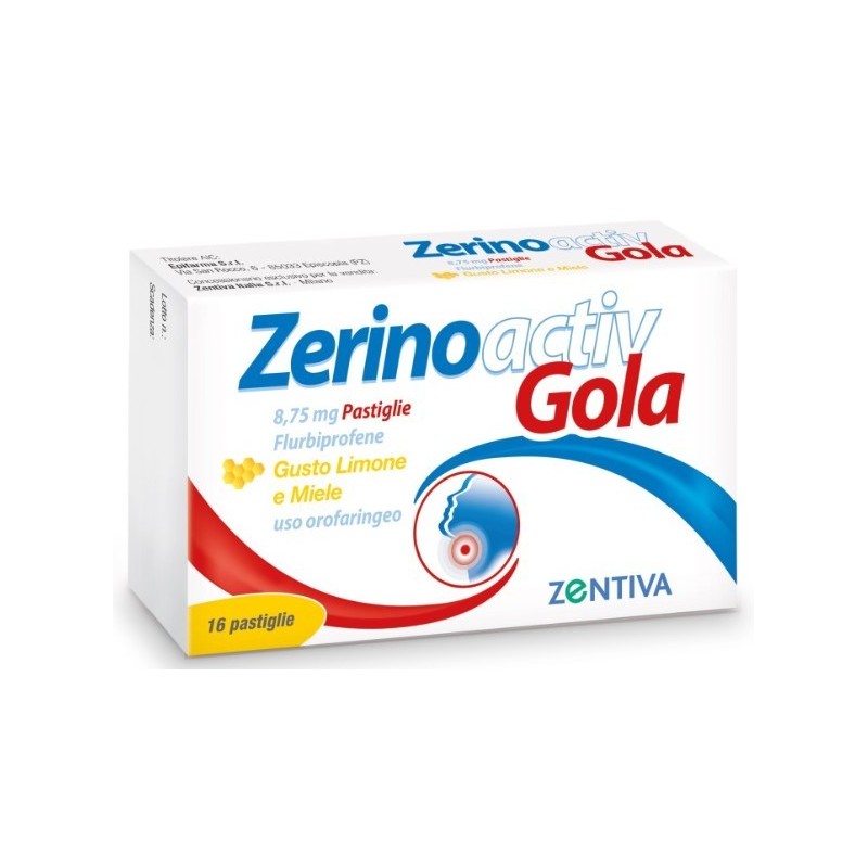 Zerinoactiv gola 16 pastiglie 8,75 mg limone miele
