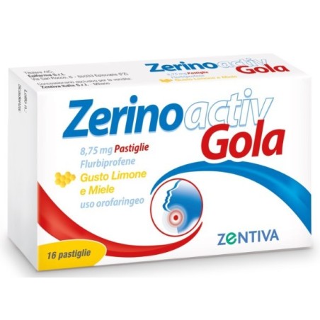 Zerinoactiv gola 16 pastiglie 8,75 mg limone miele