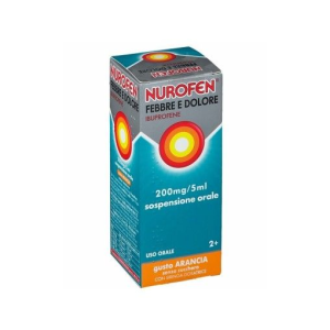 Nurofen febbre e dolore orale sosp 100 ml 200 mg/5 ml arancia senza zucchero con siringa dosatrice