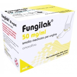 Fungilak smalto unghie 1 flacone 3 ml 50 mg/ml + 10 spatoleriutilizzabili + 1 porta spatola + 30 salviettine detergenti+ 30 lime