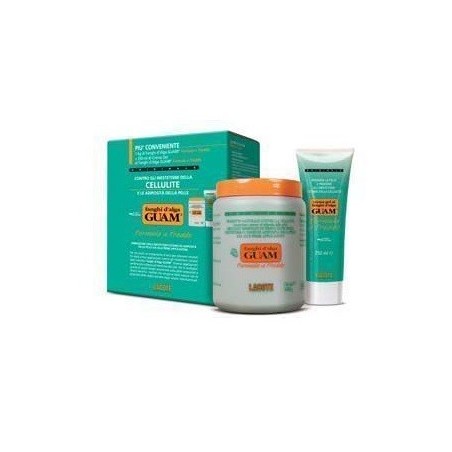 Guam fanghi d'alga confezione convenienza fredda con fanghid'alga guam 1 kg + crema gel 250 ml formula a freddo