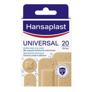 Cerotto hansaplast universal resistente all'acqua 4 forme assortite 20 pezzi