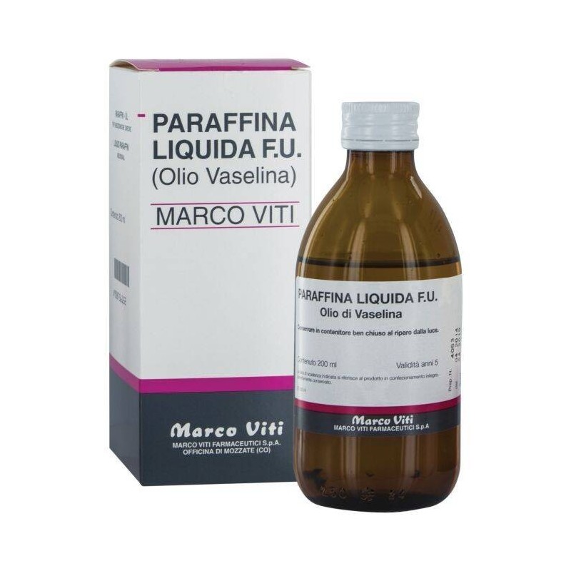 Paraffina liquida fu olio vaselina 200 ml con astuccio Paraffina liquida fu olio vaselina 200 ml con astuccio