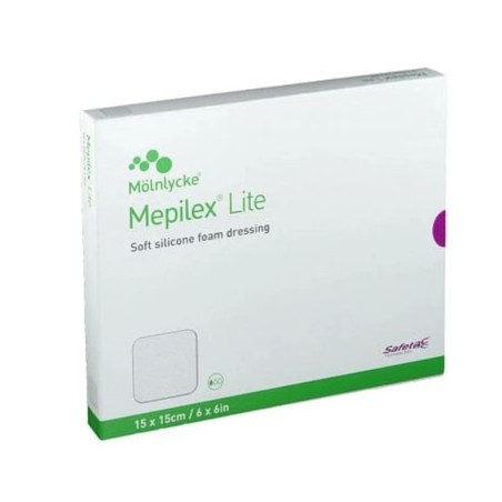 Schiuma di poliuretano assorbente sottile con strato di contatto in silicone morbido mepilex lite 15x15 5 pezzi