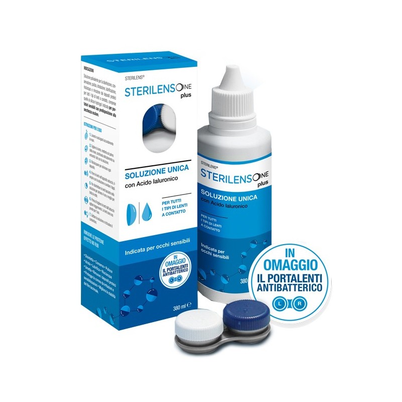 Soluzione unica sterilens one plus con acido ialuronico 380ml